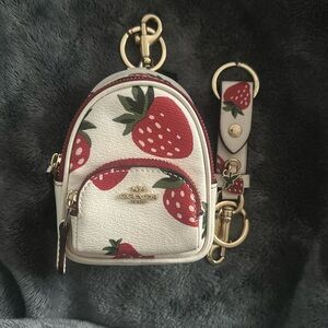 Coach Strawberry Mini backpack & Keychain